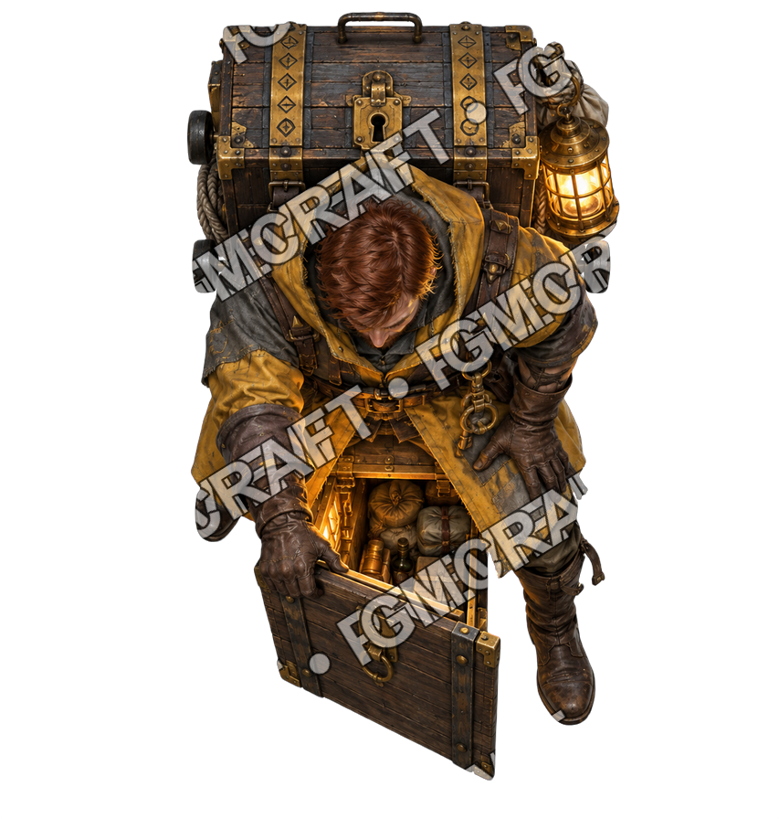 Pirate Ocean 0065 Living Safe Dock Lantern Topdown Token top-down token preview