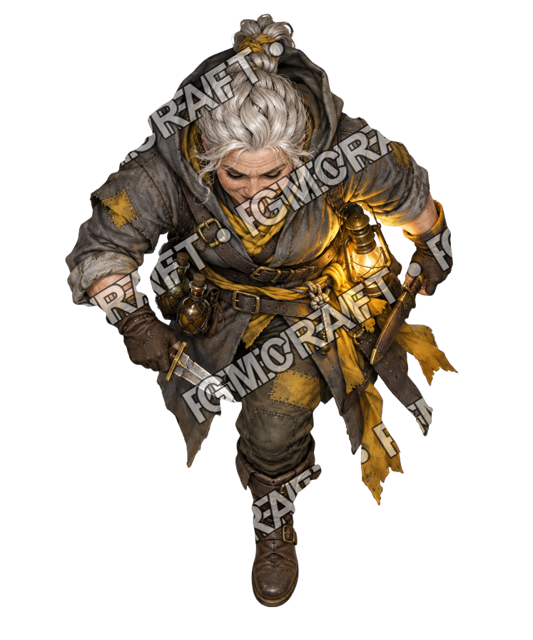 Pirate Ocean 0069 Mother Of Pearl Scale Dock Lantern Topdown Token top-down token preview