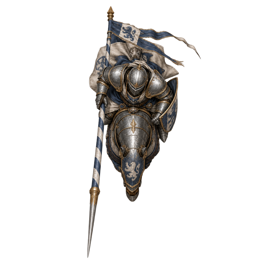 Closed Visor Lance Knight top-down token preview