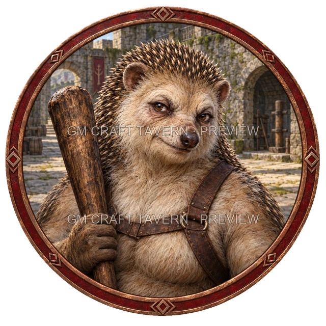 Aperçu du token vu du dessus de Urdan Stonebrook - Barbare