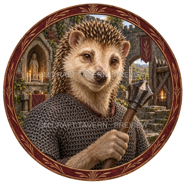 Aperçu du token vu du dessus de Varka Reedvale - Clerc