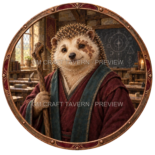 Aperçu du token vu du dessus de Besha Ironwell - Magicien