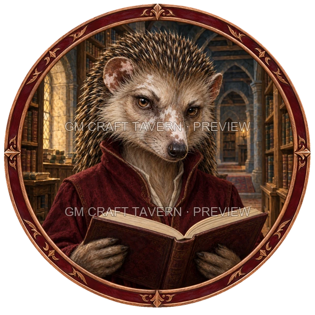 Aperçu du token vu du dessus de Durg Ironwell - Magicien