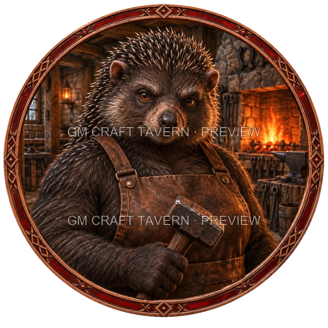 Aperçu du token vu du dessus de Grom Westmere - Forgeron