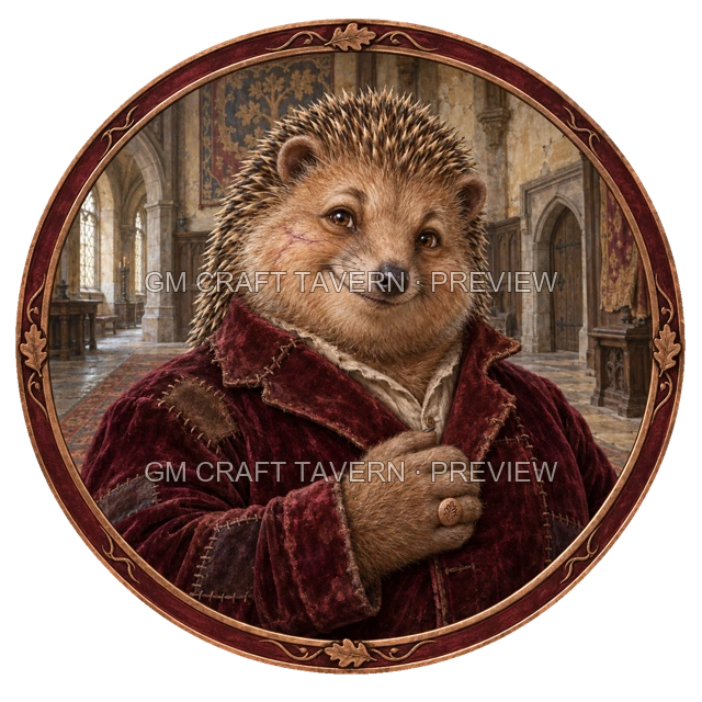 Varka Oakbend - aperçu de token de noble vu du dessus