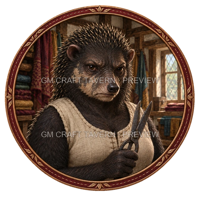 Durg Oakbend - aperçu de token d’artisan vu du dessus