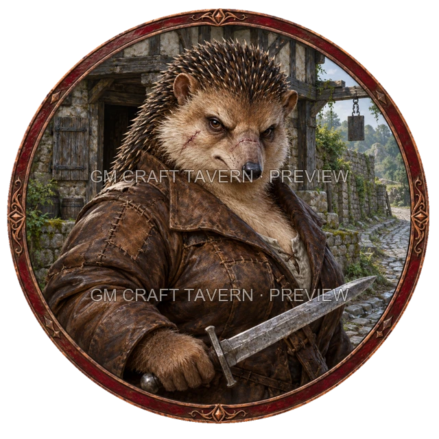 Aperçu de token de capitaine bandit vu du dessus