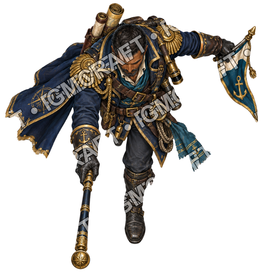Pirate Ocean 0489 Strategist Commanding Topdown Token top-down token preview