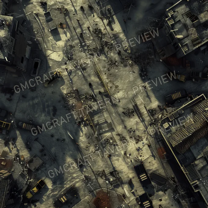Aperçu de la battlemap Zombie Horde In A City Battl
