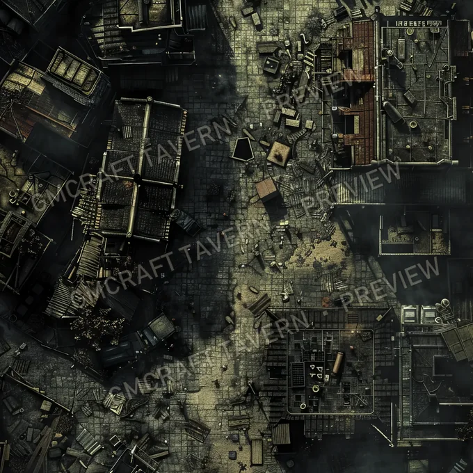 Aperçu de la battlemap Zombie Horde In A City Battl