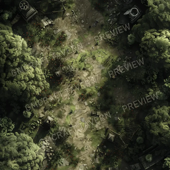 Aperçu de la battlemap Zombie Horde In Th