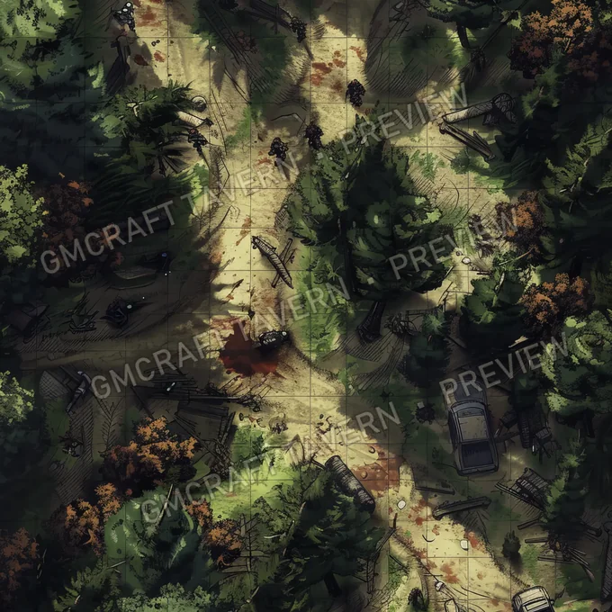 Aperçu de la battlemap Zombie Horde In Th