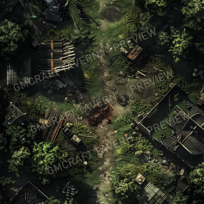 Aperçu de la battlemap Zombie Horde In Th