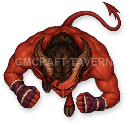 Horned Devils - Monk - street pugilist top-down token preview