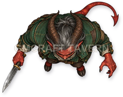 Horned Devils - Rogue - dockside smuggler top-down token preview