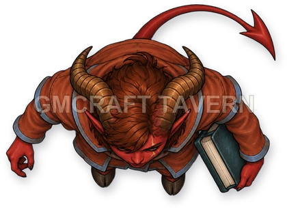 Horned Devils - Warlock - grave-pact scholar top-down token preview