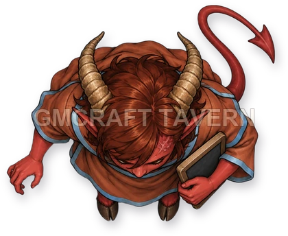 Horned Devils - Villager - school pupil top-down token preview