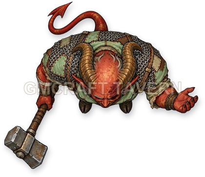 Horned Devils - Fighter - retired siege defender top-down token preview