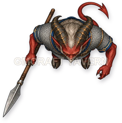Horned Devils - Enemy Spearman - Enemy Spearman top-down token preview