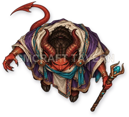 Horned Devils - Cult Summoner - Cult Summoner top-down token preview