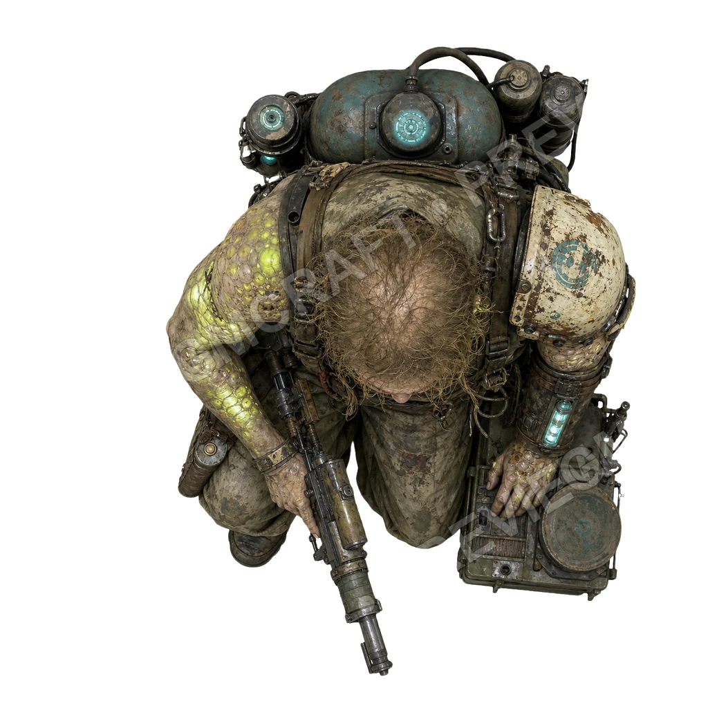 Humanoid Mutants 35 top-down token preview