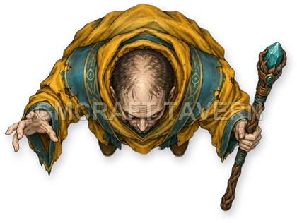 097 · Enemy 18 - Undead Mage top-down token preview