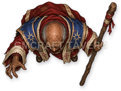 107 · Enemy 28 - Undead Cultist top-down token preview
