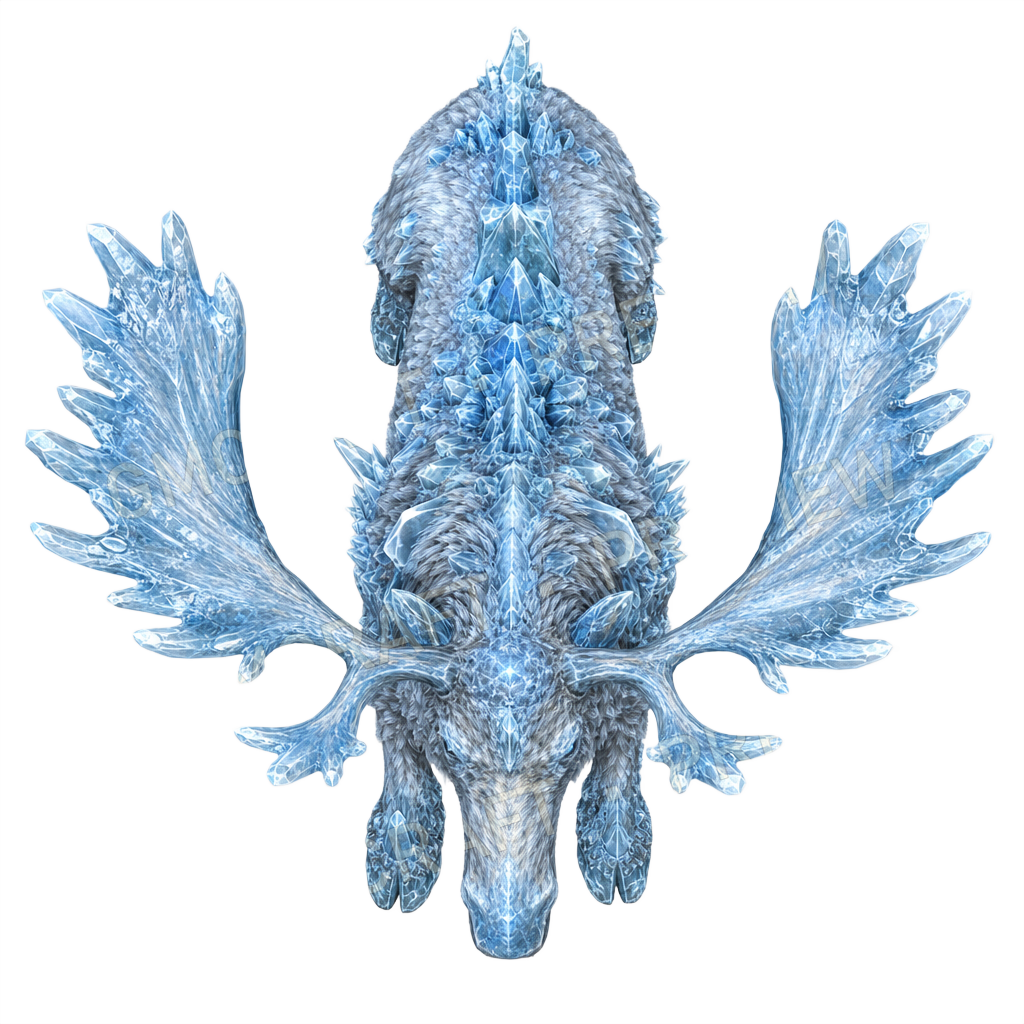 Monstre de glace 16 Gardien orignal de cristal, aperçu de token vu du dessus
