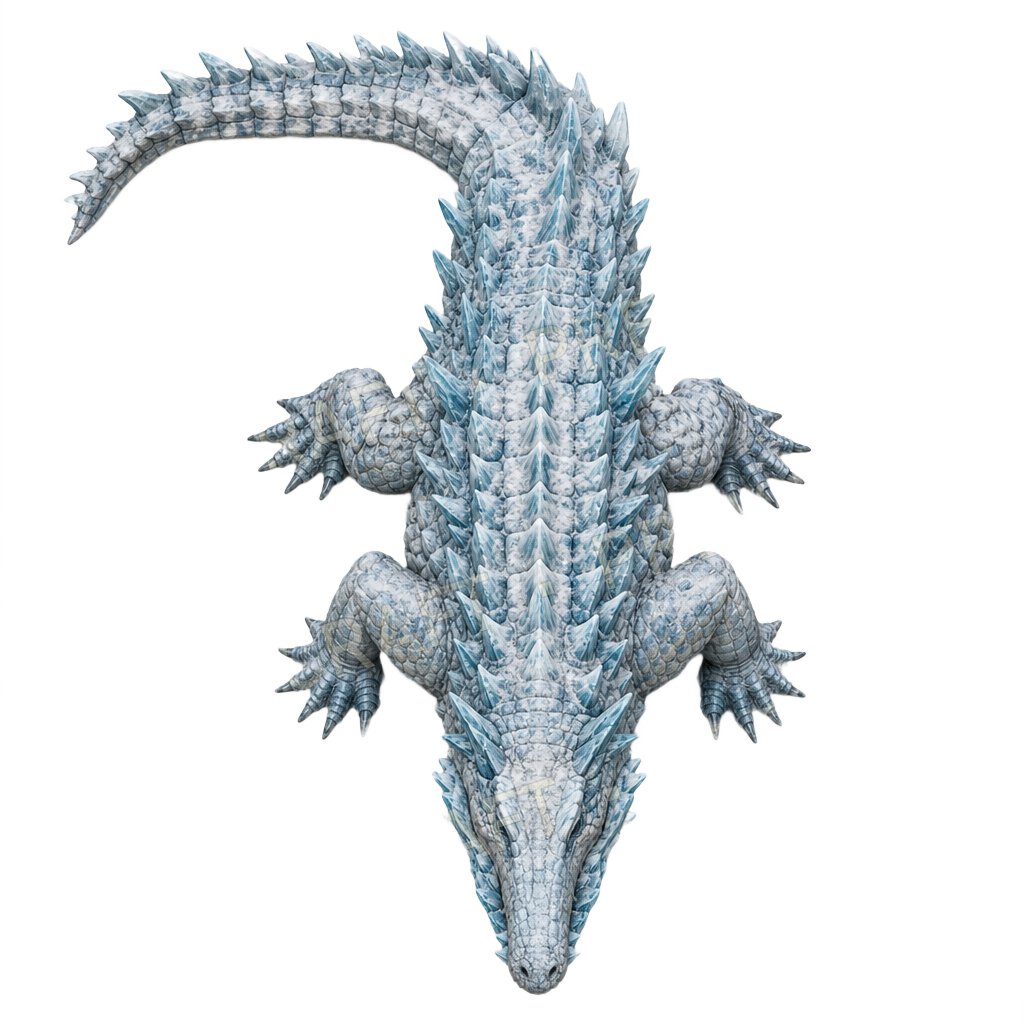 Monstre de glace 21 Crocodile des congères, aperçu de token vu du dessus