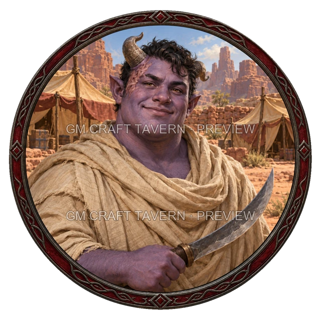 Aperçu du token vu du dessus de Varka Stonebrook - Barbare