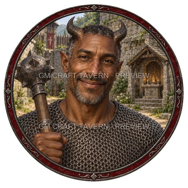 Aperçu du token vu du dessus de Varka Reedvale - Clerc