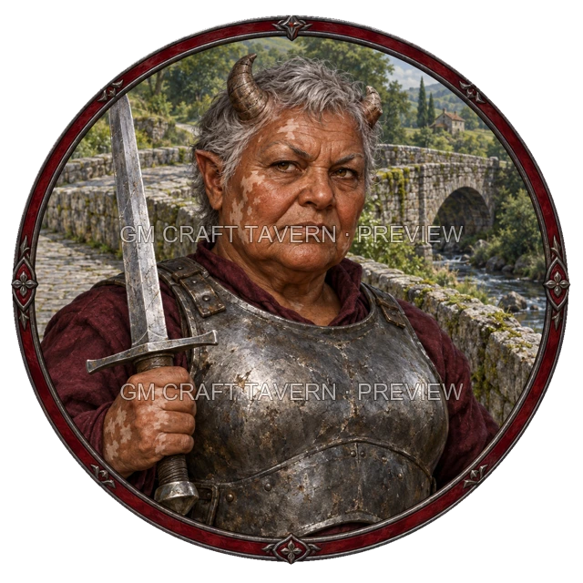 Aperçu du token vu du dessus de Urdan Ashfield - Guerrier