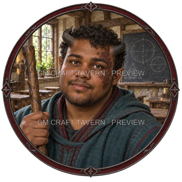Aperçu du token vu du dessus de Besha Ironwell - Magicien