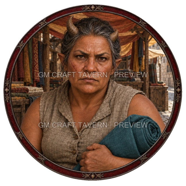 Aperçu du token vu du dessus de Durg Birchhaven - Marchand