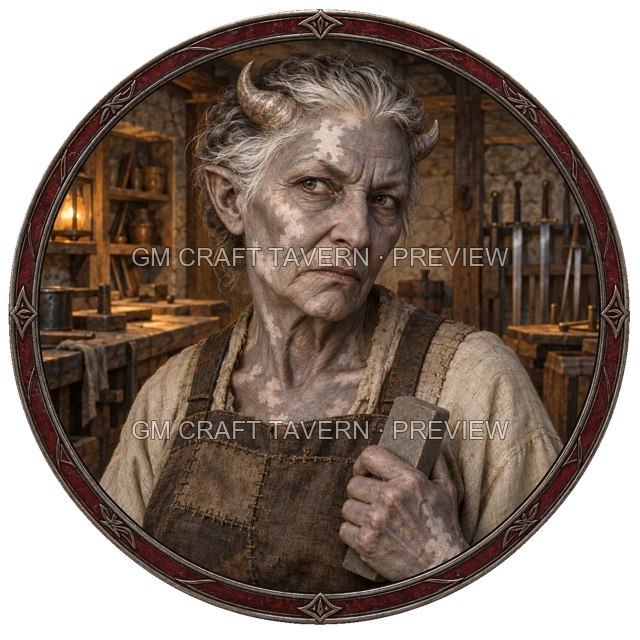 Urdan Westmere - aperçu de token de forgeron vu du dessus