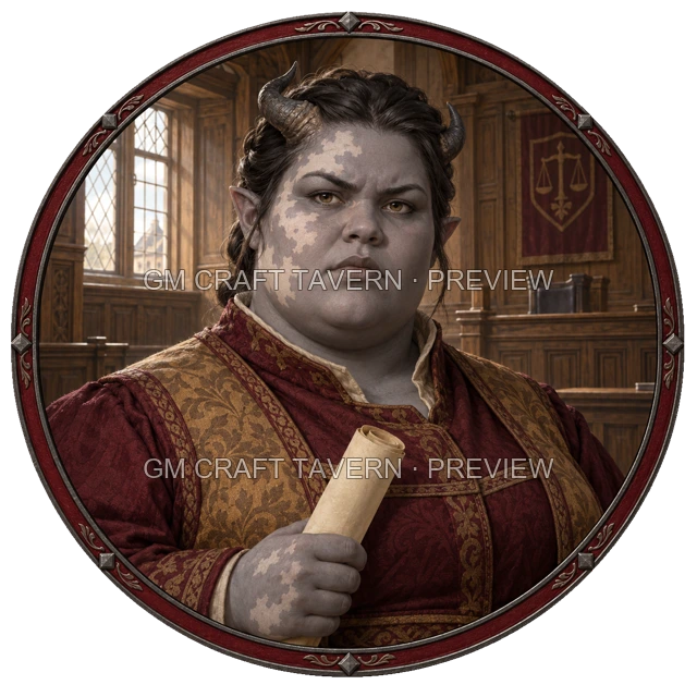 Grom Oakbend - aperçu de token de noble vu du dessus