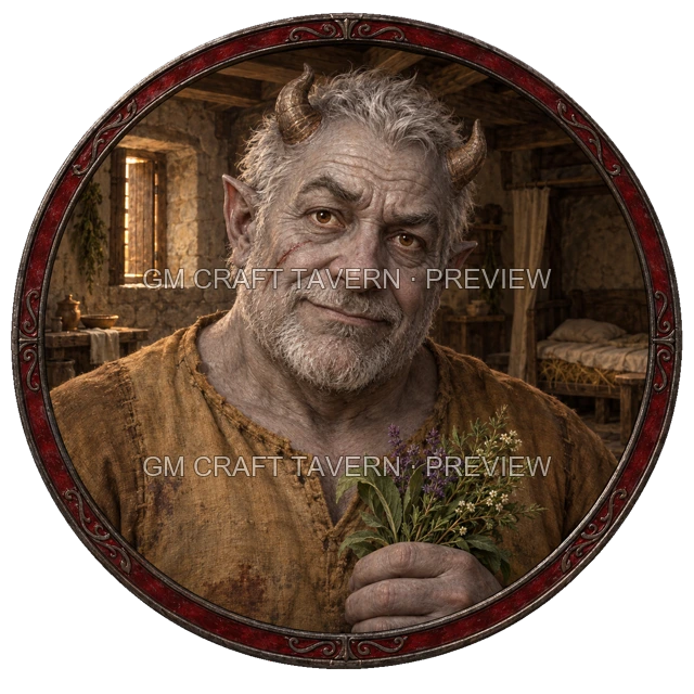 Morga Hillward - aperçu de token de paria vu du dessus