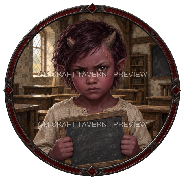 Grom Deepgrove - aperçu de token de villageois vu du dessus