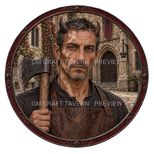 Varka Clearwell - aperçu de token de combattant vu du dessus