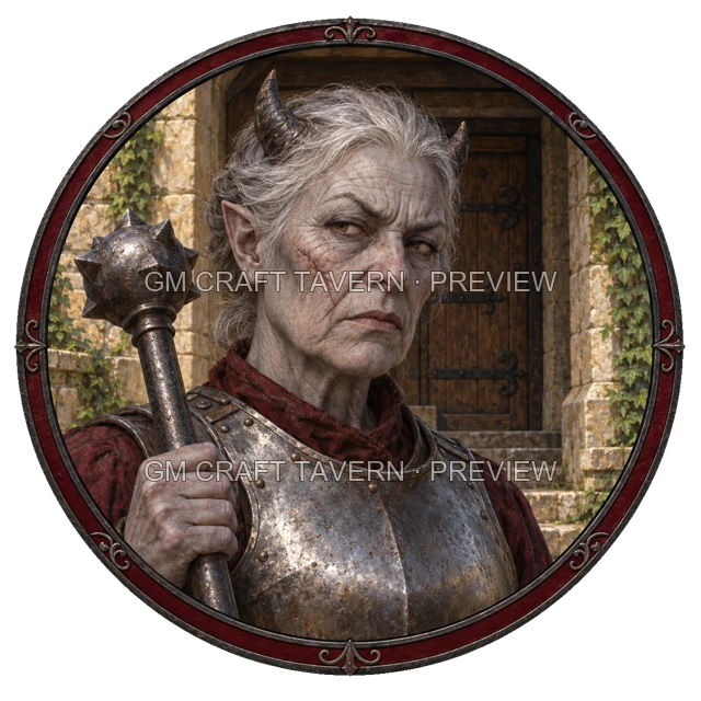 Urdan Clearwell - aperçu de token de combattant vu du dessus