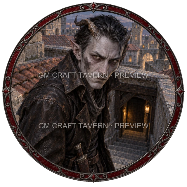 Aperçu de token d’assassin vu du dessus