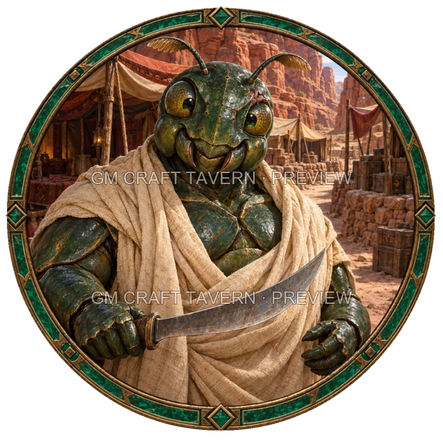 Aperçu du token vu du dessus de Varka Stonebrook - Barbare