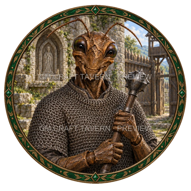 Aperçu du token vu du dessus de Varka Reedvale - Clerc