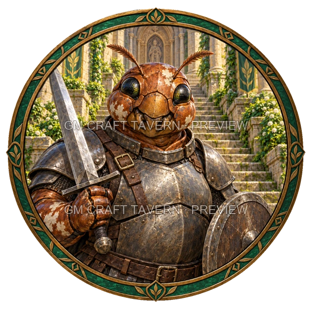 Aperçu du token vu du dessus de Varka Mossridge - Paladin