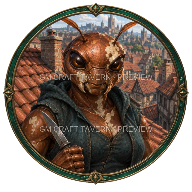 Aperçu du token vu du dessus de Grom Duskford - Roublard