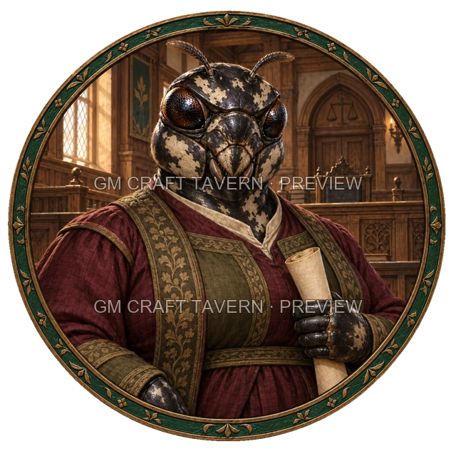 Grom Oakbend - aperçu de token de noble vu du dessus