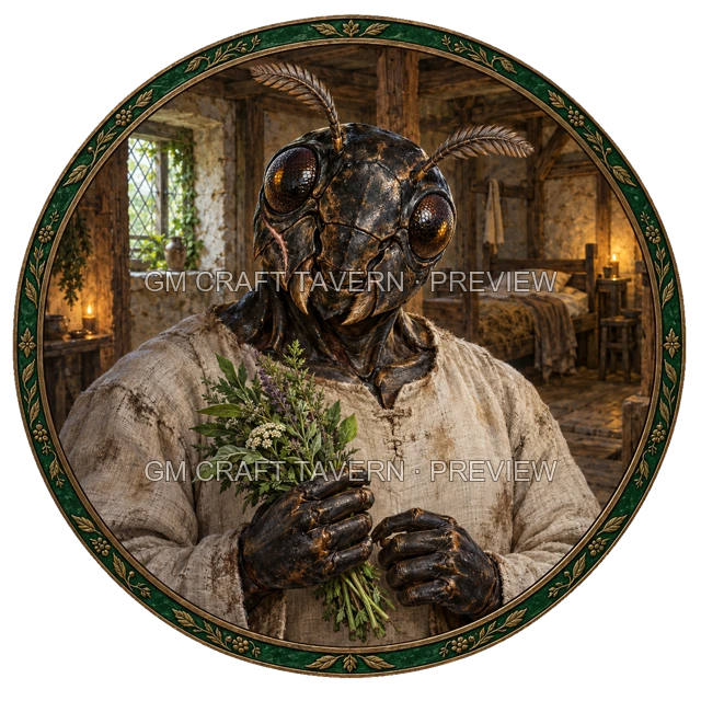 Morga Hillward - aperçu de token de paria vu du dessus