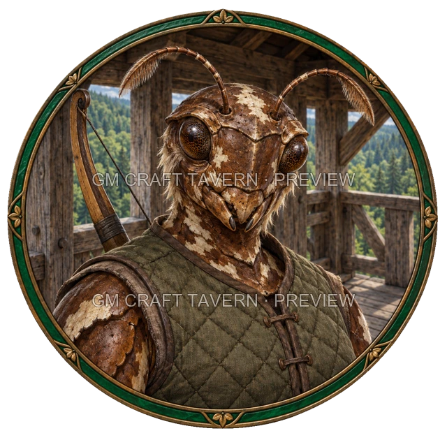 Urdan Redcliff - aperçu de token de combattant vu du dessus