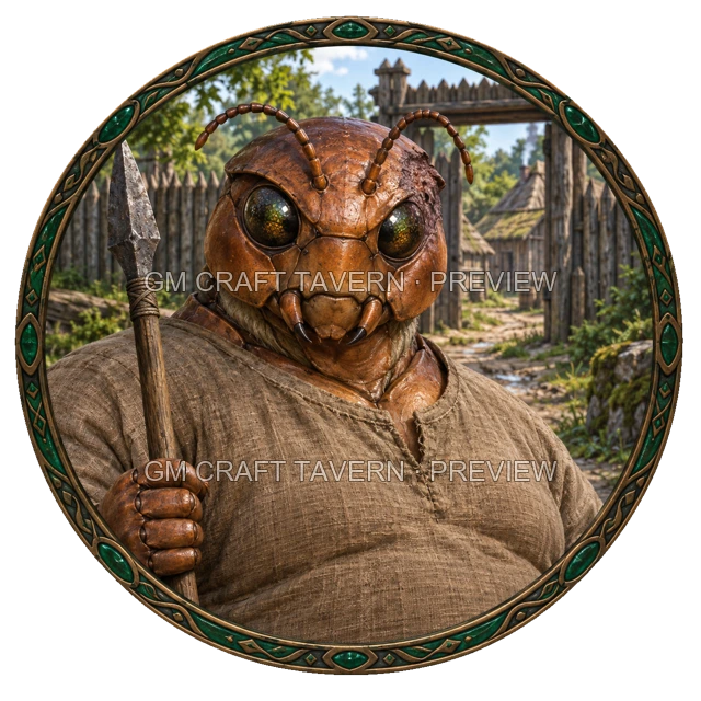 Besha Clearwell - aperçu de token de combattant vu du dessus