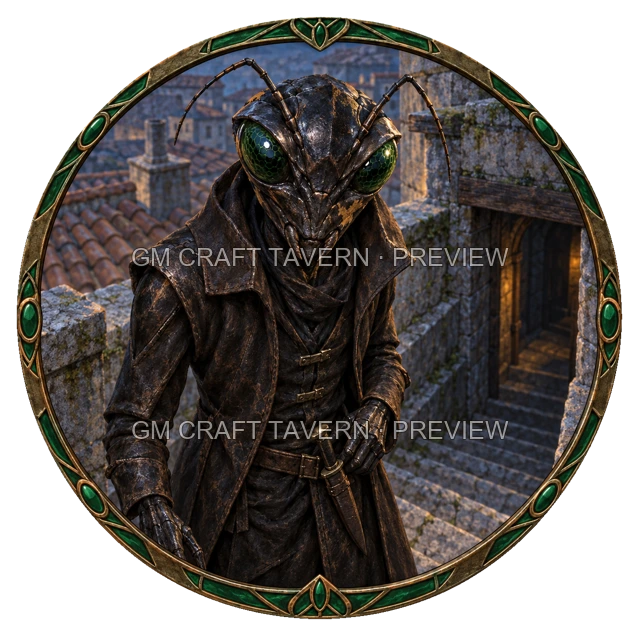 Aperçu de token d’assassin vu du dessus